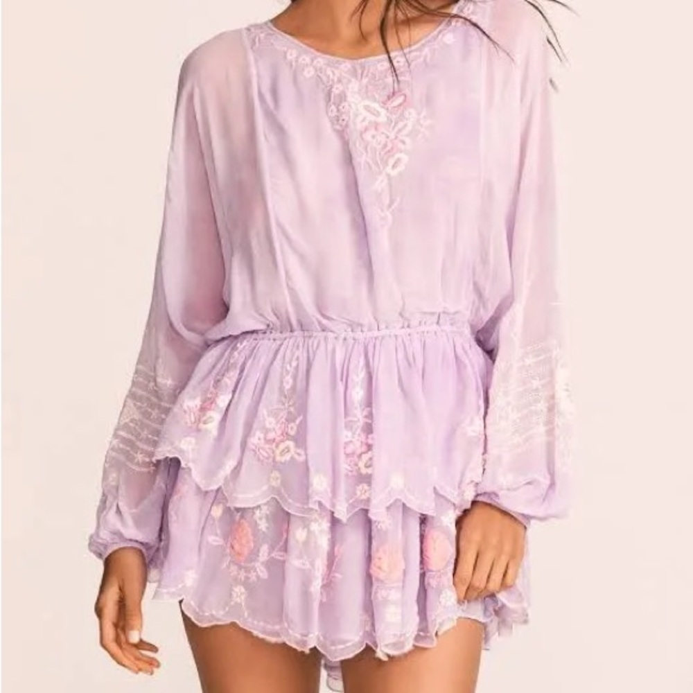 LoveShackFancy Bridgely Free People Mini Dress